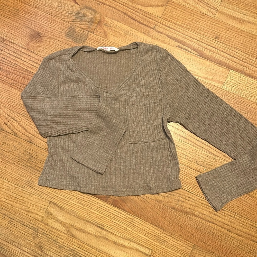 Brown cropped top